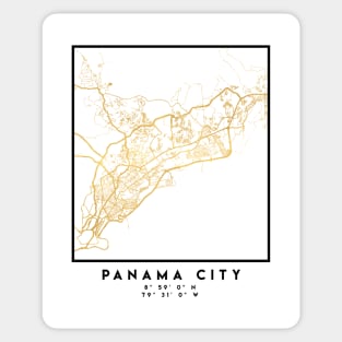 PANAMA CITY STREET MAP ART Sticker